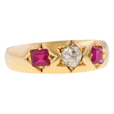 Victorian Old Mine & Ruby Ring sold by Doyle and Doyle an antique and vintage jewelry boutique
