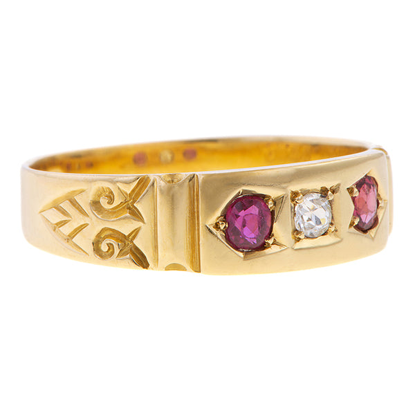 Victorian Diamond & Ruby Ring sold by Doyle and Doyle an antique and vintage jewelry boutique