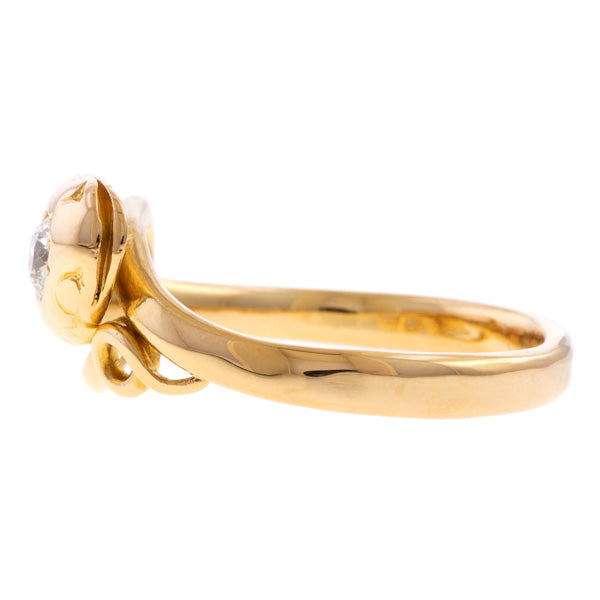 Victorian Gold Diamond Snake Ring, from Doyle & Doyle antique and vintage jewelry boutique