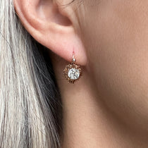 Victorian Old Mine Cut Diamond Earrings sold by Doyle and Doyle an antique and vintage jewelry boutique