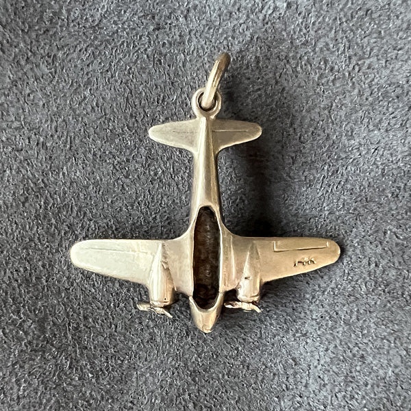 Vintage Plane Charm sold by Doyle and Doyle an antique and vintage jewelry boutique