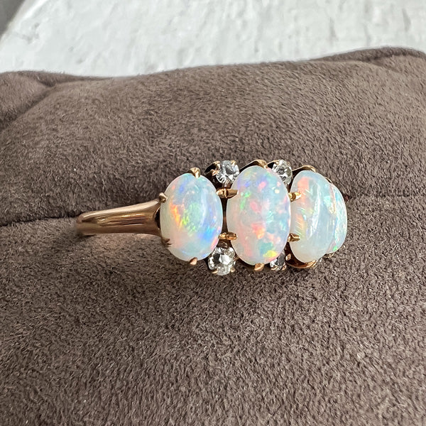 Victorian Opal & Diamond Ring sold by Doyle and Doyle an antique and vintage jewelry boutique