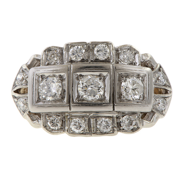 Art Deco Diamond Cluster Ring, from Doyle & Doyle antique and vintage jewelry boutique