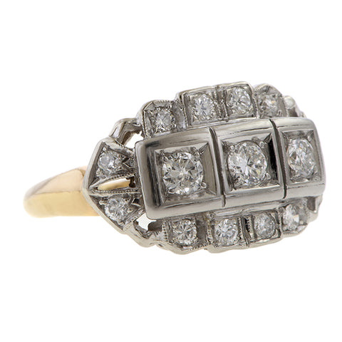 Art Deco Diamond Cluster Ring, from Doyle & Doyle antique and vintage jewelry boutique