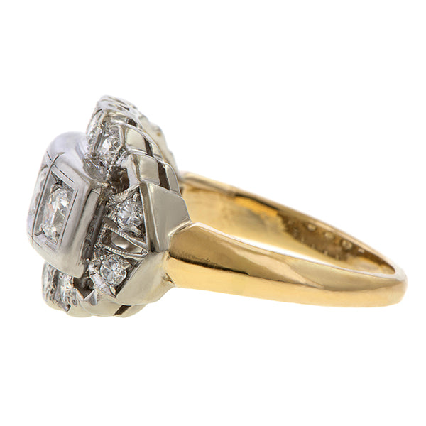 Art Deco Diamond Cluster Ring, from Doyle & Doyle antique and vintage jewelry boutique