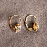 Antique Drop Earrings, Old Euro 1.80ctw. sold by Doyle and Doyle an antique and vintage jewelry boutique
