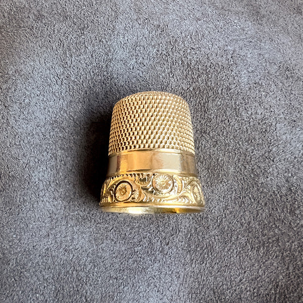 Antique Thimble sold by Doyle and Doyle an antique and vintage jewelry boutique