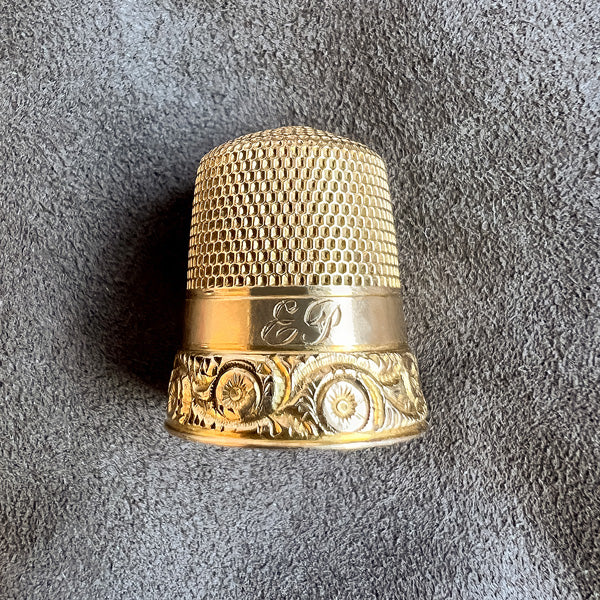 Antique Thimble sold by Doyle and Doyle an antique and vintage jewelry boutique