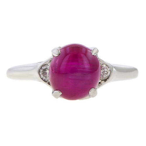 Vintage Star Ruby & Diamond Ring sold by Doyle and Doyle an antique and vintage jewelry boutique