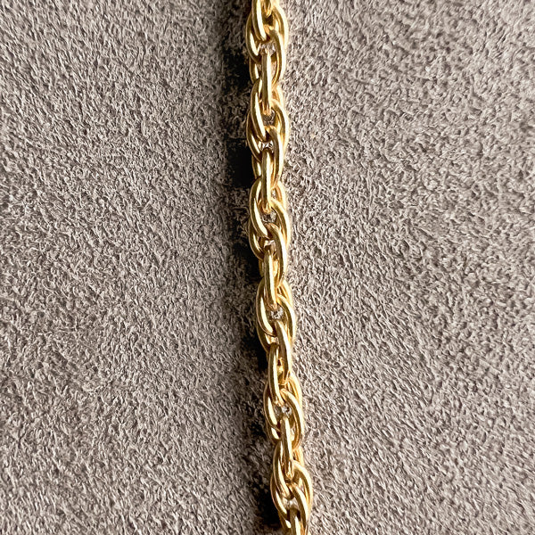Vintage Rope Chain Necklace sold by Doyle and Doyle an antique and vintage jewelry boutique