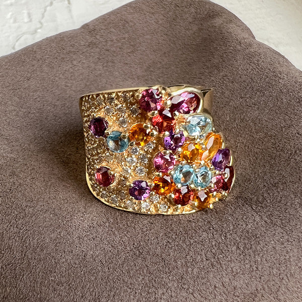 Vintage Colored Gemstone Ring
