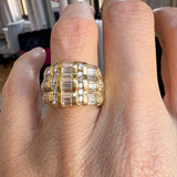 Vintage Wide Diamond Band Ring sold by Doyle and Doyle an antique and vintage jewelry boutique