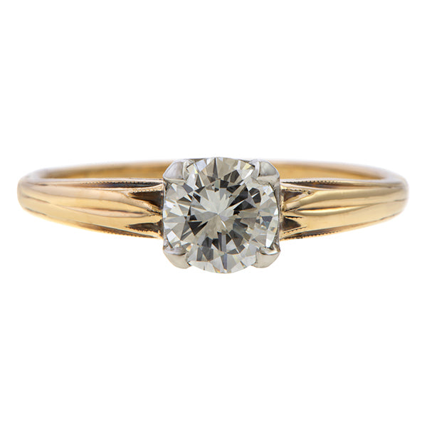 Vintage Engagement Ring, RBC 0.62ct. sold by Doyle and Doyle an antique and vintage jewelry boutique