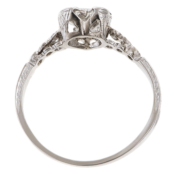Vintage Engagement Ring, Heart 0.68ct. sold by Doyle and Doyle an antique and vintage jewelry boutique