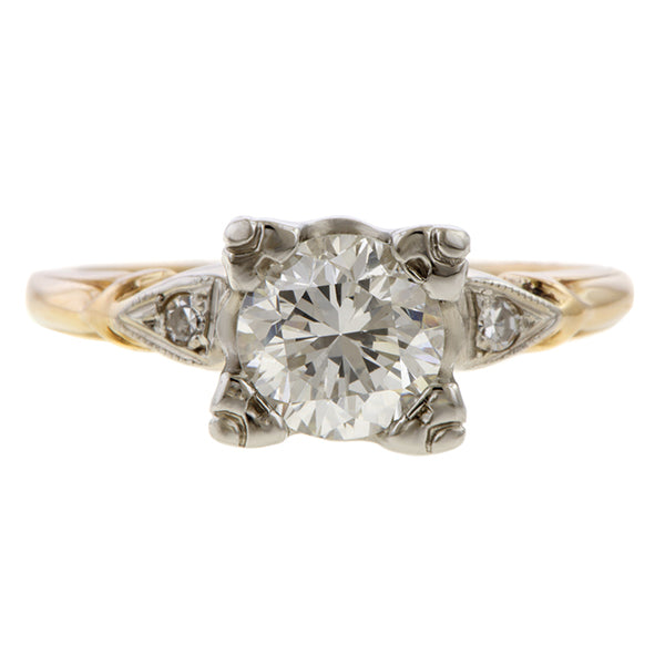 Vintage Engagement Ring, RBC 0.92ct. sold by Doyle and Doyle an antique and vintage jewelry boutique