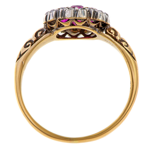 Victorian Ruby & Rose Cut Diamond Ring