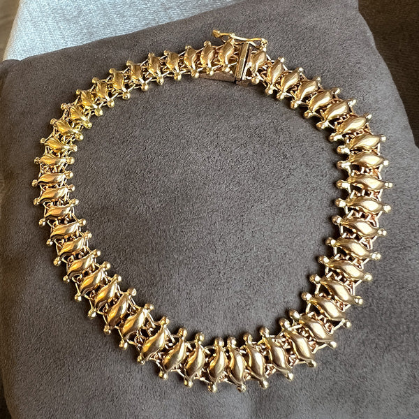 Vintage Fancy Link Bracelet sold by Doyle and Doyle an antique and vintage jewelry boutique