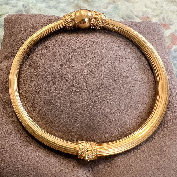 Vintage Etruscan Style Bracelet sold by Doyle and Doyle an antique and vintage jewelry boutique