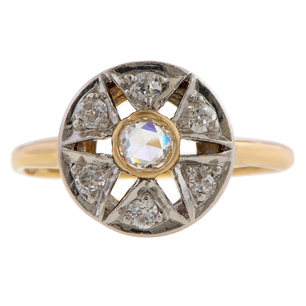 Antique Rose Cut Diamond Ring sold by Doyle and Doyle an antique and vintage jewelry boutique
