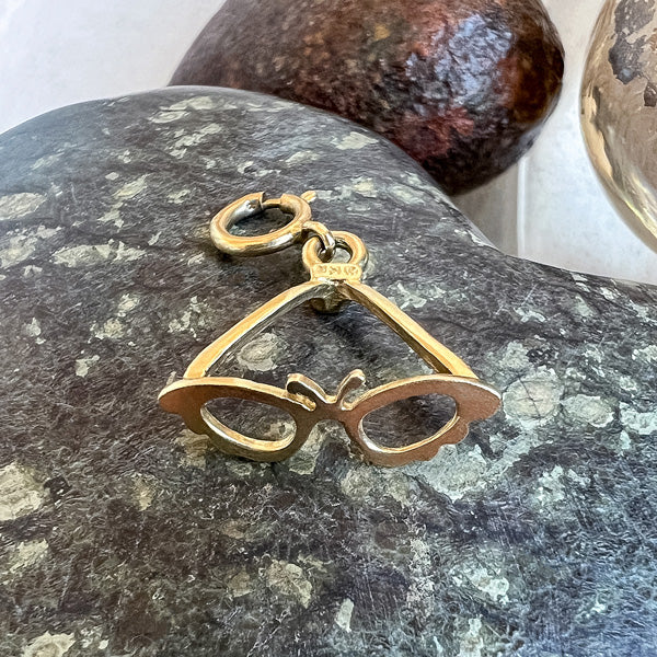 Vintage Gold Eyeglass Charm, from Doyle & Doyle antique and vintage jewelry boutique