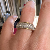 Vintage Pave Set Wedding Band sold by Doyle and Doyle an antique and vintage jewelry boutique