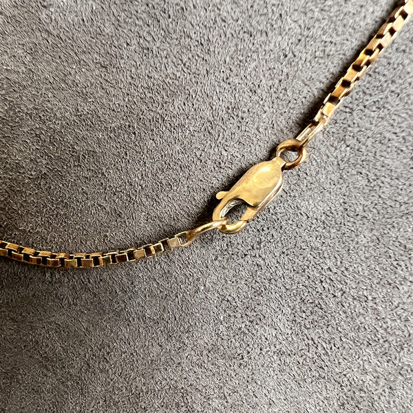 Vintage Box Link Chain sold by Doyle and Doyle an antique and vintage jewelry boutique