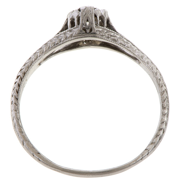 Art Deco Engagement Ring, Old Euro 0.25ct sold by Doyle and Doyle an antique and vintage jewelry boutique