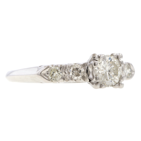 Art Deco Engagement Ring, RBC 0.40ct. sold by Doyle and Doyle an antique and vintage jewelry boutique