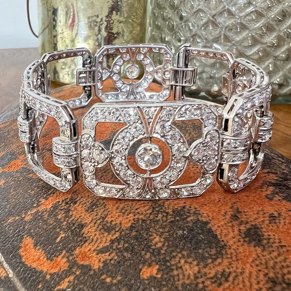 Art Deco Diamond Bracelet sold by Doyle and Doyle an antique and vintage jewelry boutique