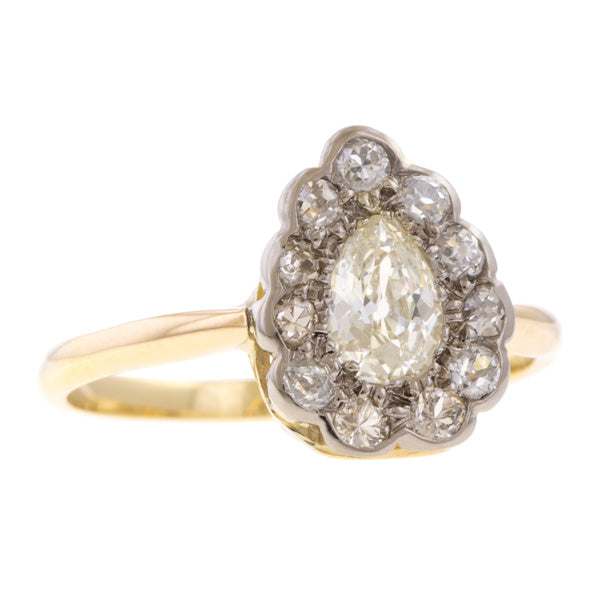 Antique Heart Diamond Ring sold by Doyle and Doyle an antique and vintage jewelry boutique
