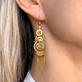 Victorian Ruby & Diamond Drop Earrings sold by Doyle and Doyle an antique and vintage jewelry boutique