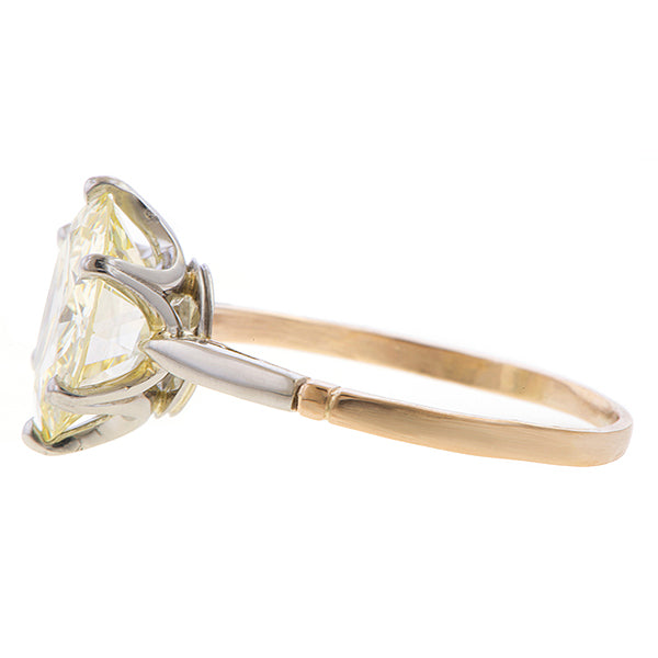 Vintage Solitaire Engagement Ring, Circular Brilliant 4.04ct. sold by Doyle and Doyle an antique and vintage jewelry boutique