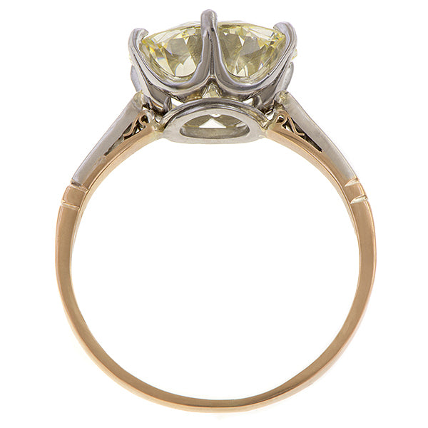 Vintage Solitaire Engagement Ring, Circular Brilliant 4.04ct. sold by Doyle and Doyle an antique and vintage jewelry boutique