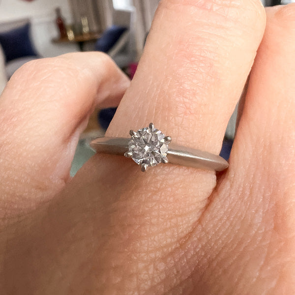Vintage Tiffany & Co Solitaire Engagement Ring, RBC 0.25ct. sold by Doyle and Doyle an antique and vintage jewelry boutique