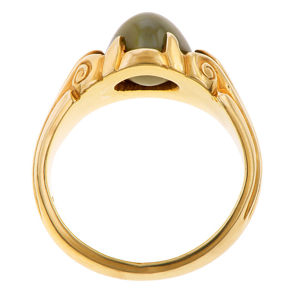 Vintage Cat's Eye Ring sold by Doyle and Doyle an antique and vintage jewelry boutique
