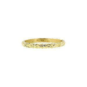 Fleur Patterned Gold Band- Heirloom by Doyle & Doyle Size 5.5