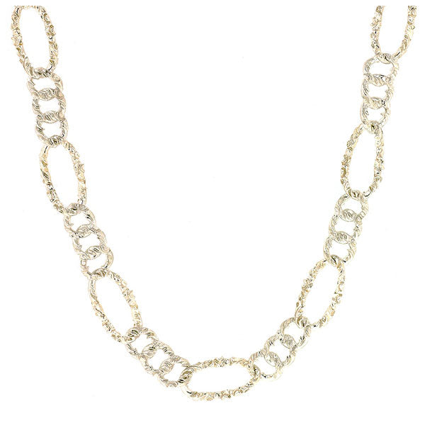 Embossed Link Alternating Necklace- Heirloom by Doyle & Doyle: