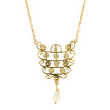 Vintage Diamond & Pearl Necklace::Doyle & Doyle