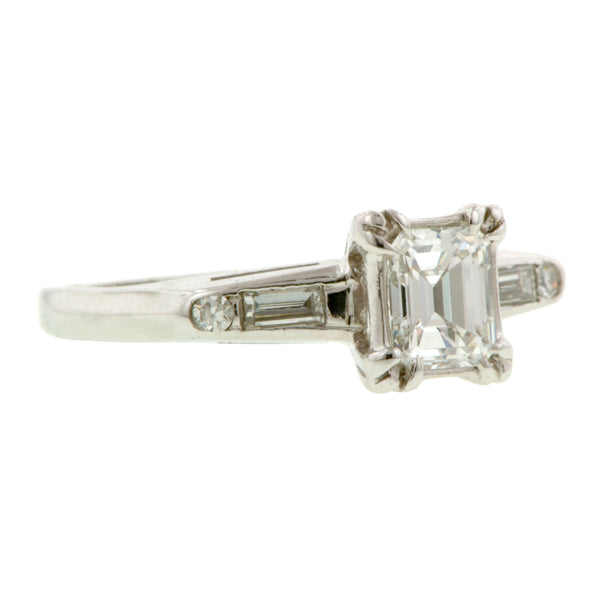 Vintage Engagement Ring, Emerald Cut 0.51ct:: Doyle & Doyle
