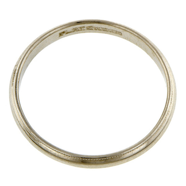 Vintage ring: a Platinum Wedding Band sold by Doyle & Doyle vintage and antique jewelry boutique.