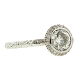 Diamond Frame Engagement Ring, Old Euro 0.72ct- Heirloom by Doyle & Doyle