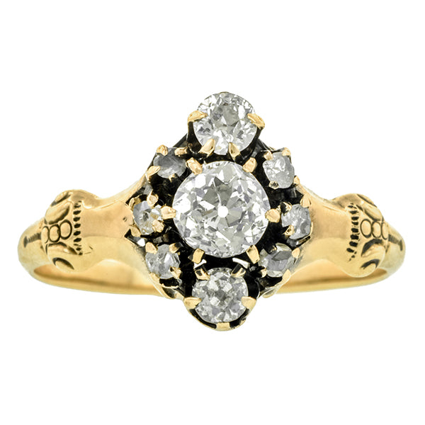 Victorian Diamond Navette Ring; 0.62ctw