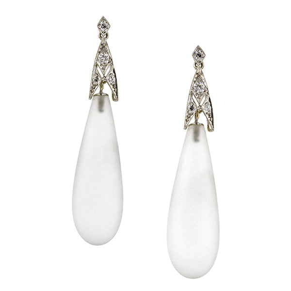 Rock Crystal & Diamond Earrings