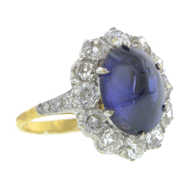 Vintage Sapphire & Diamond Ring, Cab 7.00ct :: Doyle & Doyle