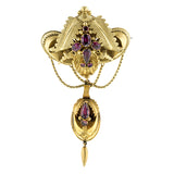 Early Victorian Garnet Pin:: Doyle & Doyle