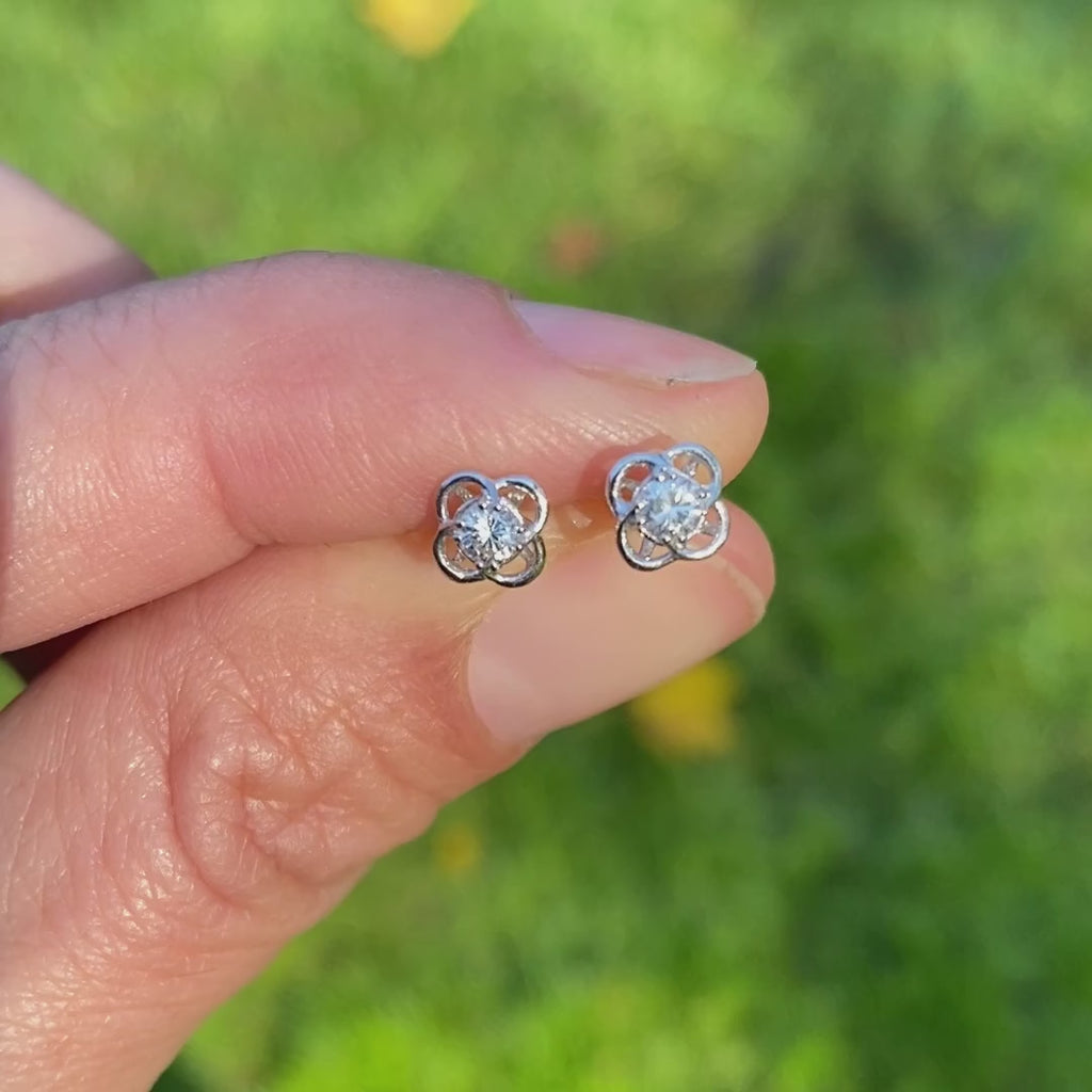 Entwined Diamond Stud Earrings- Heirloom by Doyle & Doyle