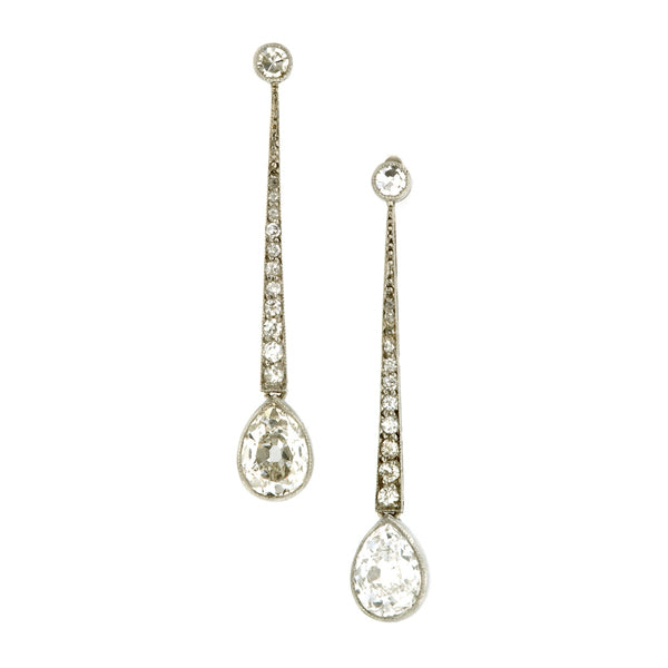 Edwardian Diamond Drop Earrings:: Doyle & Doyle