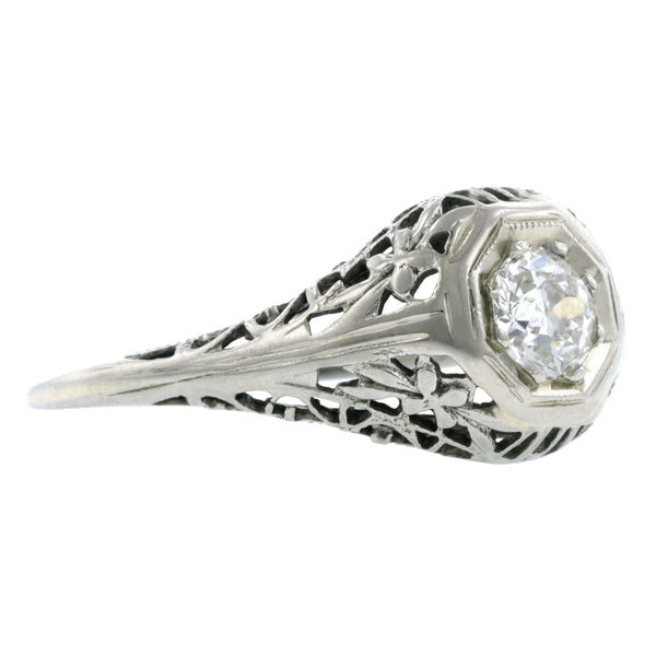 Art Deco Diamond Engagement Ring, Old Euro 0.35ct:: Doyle & Doyle