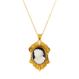 Victorian Banded Agate Cameo Pendant::Doyle & Doyle