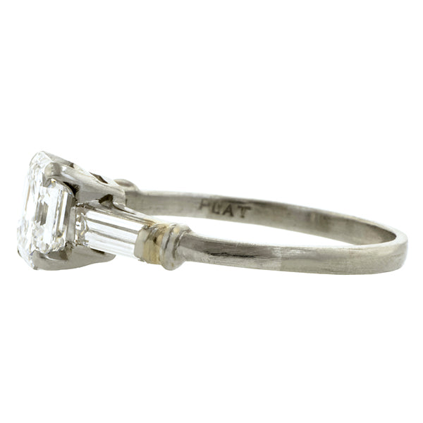 Vintage Engagement Ring, Asscher cut 1.02ct